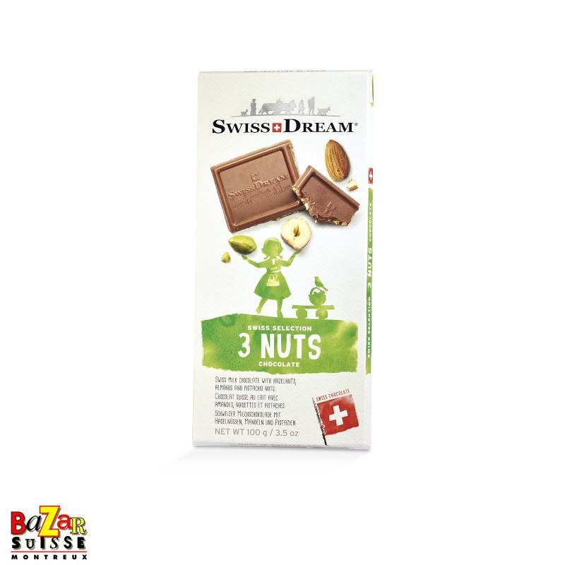 Swiss Dream chocolat suisse - lait amandes, noisettes, pistaches