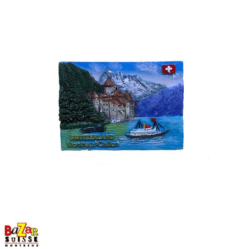 Decorative fridge magnet - Montreux/Chillon