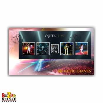 Timbres - Queen Live Miniature Sheet Cover
