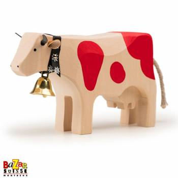 Vache en bois rouge - grande