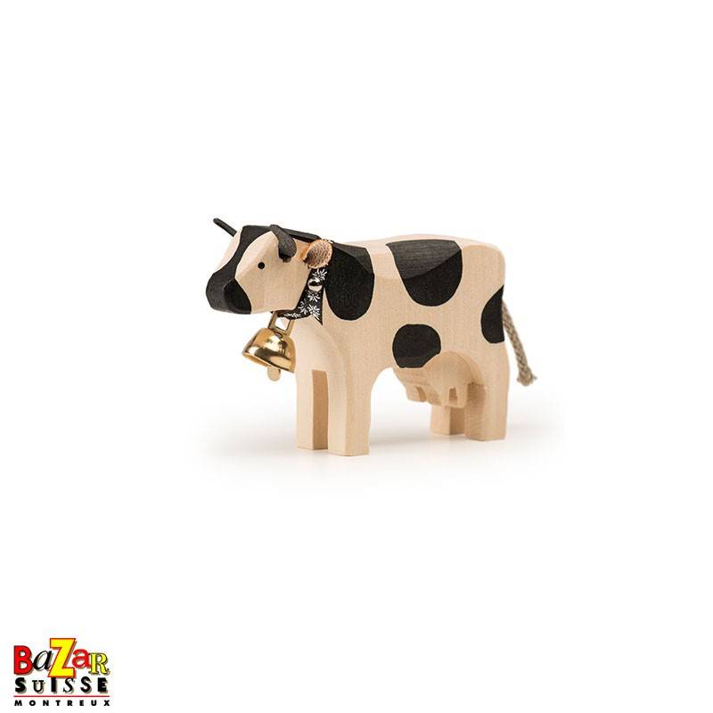 Black wooden cow - small