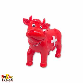 Moneybox Swiss red cow