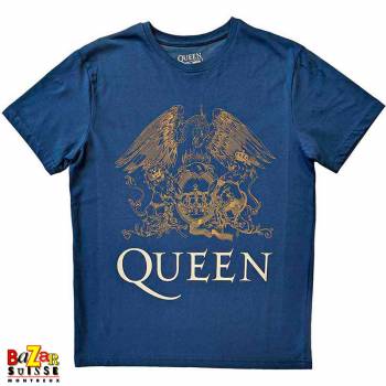 T-shirt Queen Crest bleu